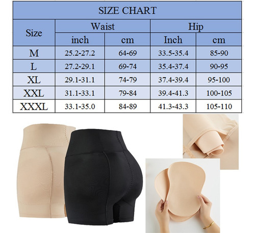 Levantador De Glúteos Hip Pad Shapewear Cintura Entrenador V