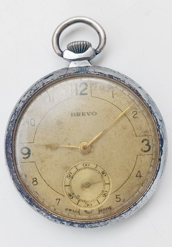 Reloj De Bolsillo Antiguo Brevo 50 Mm - No Anda No Envío Cr