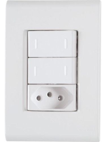 Conjunto 4x2 Com 2 Interruptores Paralelos 10 A 250 V E 1