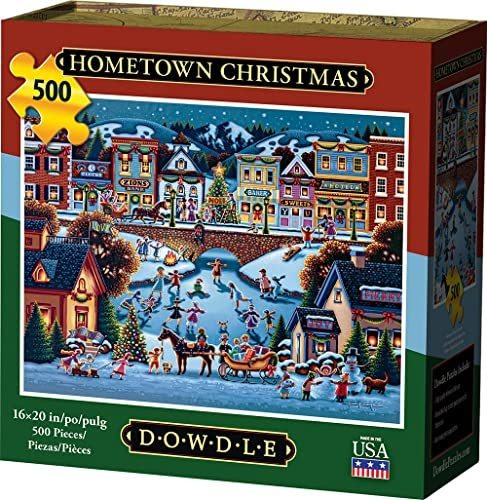 Dowdle Folk Art Jigsaw Puzzle - Navidad Ciudad 500 I5fmz