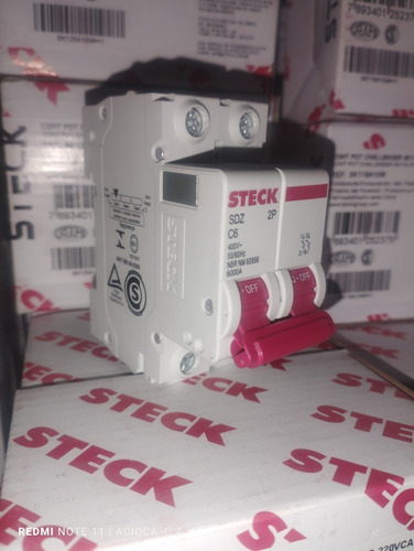 Interruptor Magnetotérmico Steck 2polo 6amp