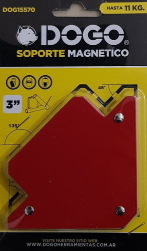 Imagen 2 de 5 de 4 Escuadras Magneticas Soldar 3'' 11kg Dogo Dog15570 Mm