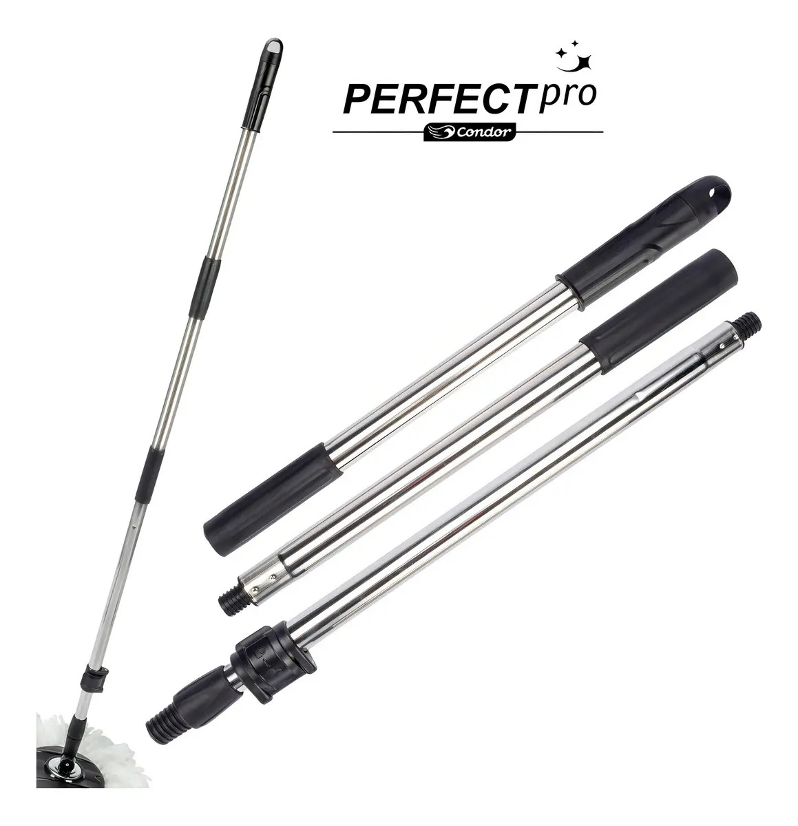 Cabo Mop Giratório De Aço Inox Para Perfect Pro 360 e Move Original