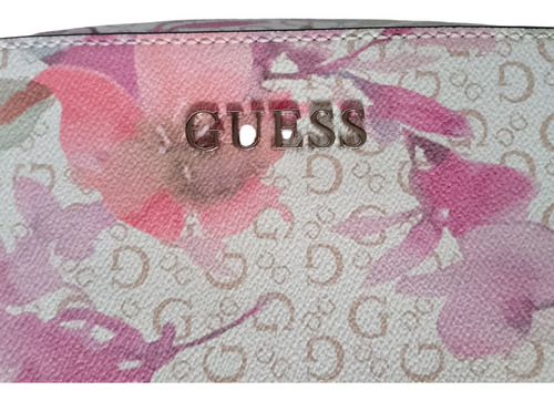 Crossbody Guess Diseño Floreado Para Mujer Nuevo Y Original Blanco Floreado Níquel Blanco