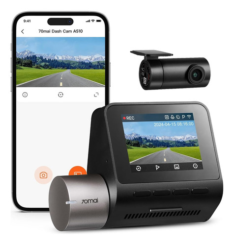 Set Cámara Para Auto Dvr 4k 1944p Con Cámara Trasera 70mai
