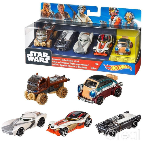 Carros Hot Wheels  Star Wars Heroes De La Resistencia Pack 5