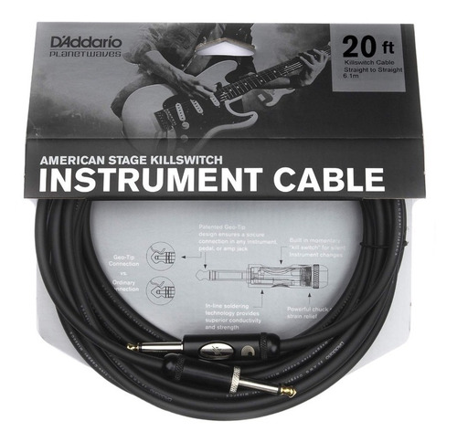 Cable De Instrumentos Daddario Pw-amsk-20 Angular 6,5 Metros