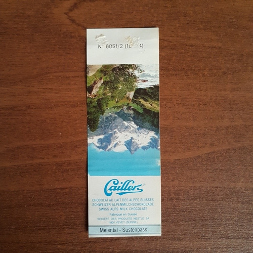 Envoltorios Chocolates Cailler Nestlé, (suiza), Años 80 (Usado)