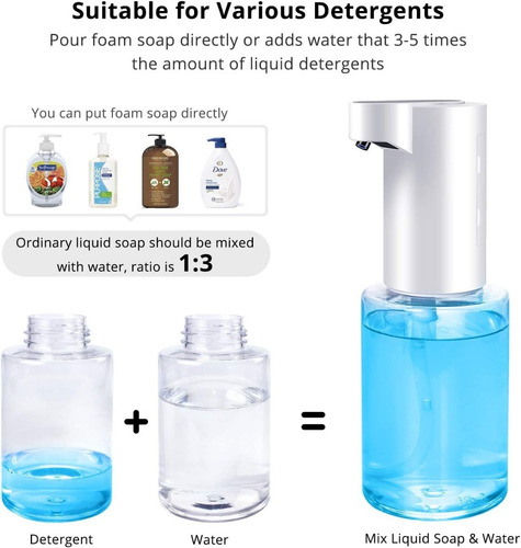 Dispensador Automático Jabón Liquido 350ml Espuma Calidad
