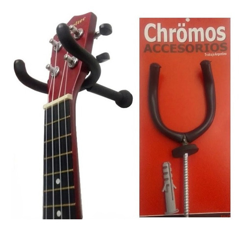 Imagen 5 de 8 de Soporte Pared Para Guitarra Electrica Bajo Tarugo 10mm Cuota