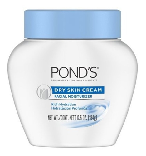 Pond's Creme Para Pele Seca Hidratante Facial 184gr Tipo De Pele Seca