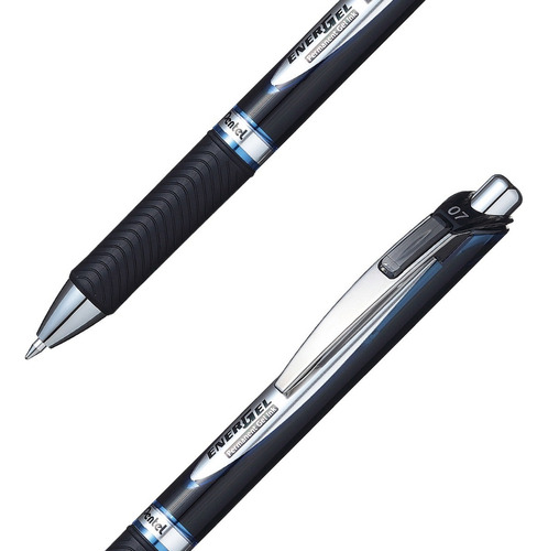 Bolígrafo Gel Permanente Pentel Energel Blp77bp 0.7 Mm 1 Pza Color De La Tinta Azul Color Del Exterior Negro