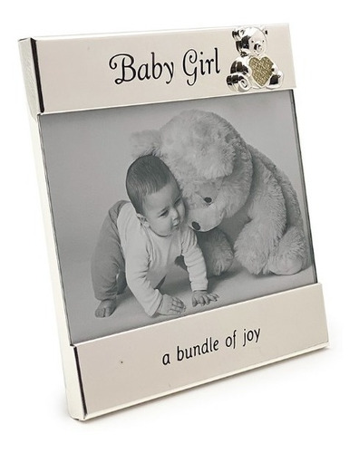 Porta Retrato Infantil Baby Girl Plateado 10 X 15 | Ck-270