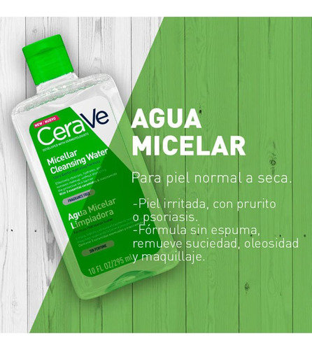 Imagen 2 de 7 de Agua Micelar Limpiadora Cerave 295ml Super Oferta