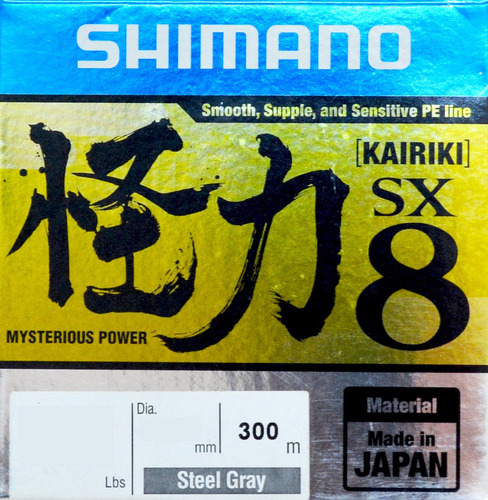 Imagem 3 de 4 de Linha Multifilamento Shimano Kairiki Pe 80lbs 300m Cinza