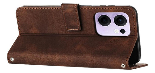 ;= Funda Abatible Para Oppo Reno 13f 5g Kickstand Pu Tarjeta