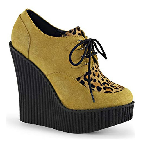 Demonia Mujeres Creeper-304 Mustard Wedge  B017u9xmrq_190324