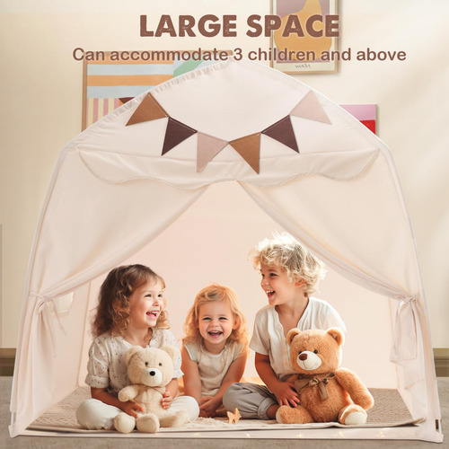 Cama Infantil Extra Grande Tent Little Dove Con Banderas Y L