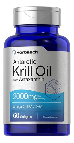 Aceite De Krill Antartico Horbaach 2000 Mg | 60 Capsulas De