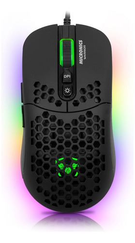 Mouse Gamer Micronics Rgb 7 Botones Warrior Mic Gm827 