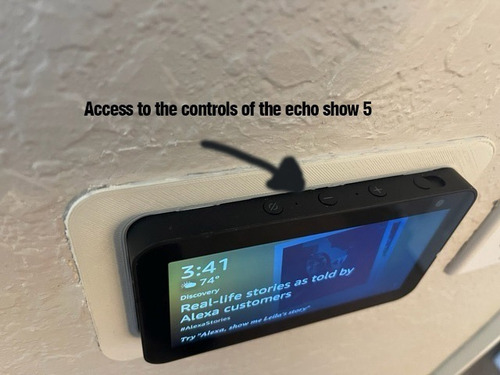 Suporte De Embutir Na Parede Compatível Alexa Echo Show 5