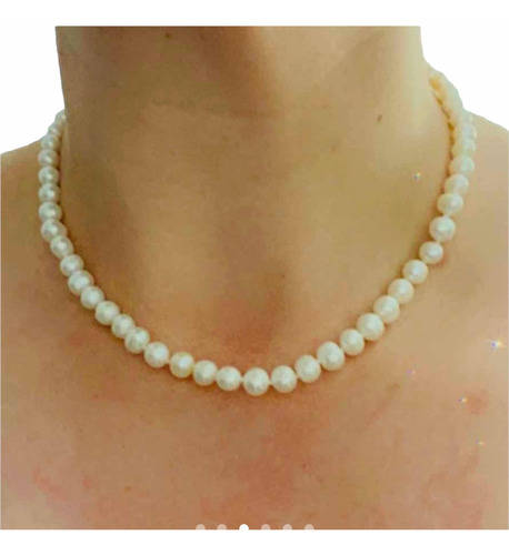 Collar Perlas Cultivadas Blancas Akoya Reales Naturales