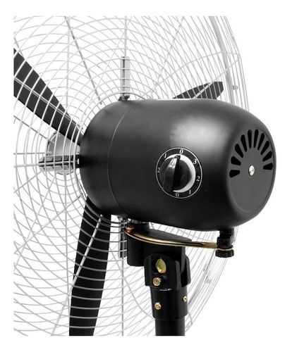 Imagen 3 de 3 de Ventilador de pie Adir 2071 negro con 3 aspas de aluminio, 26" de diámetro 120 V
