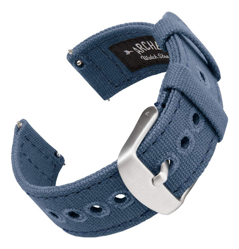 Relojes Archer Canvas Quick Release 18 Mm, Azul Vaquero