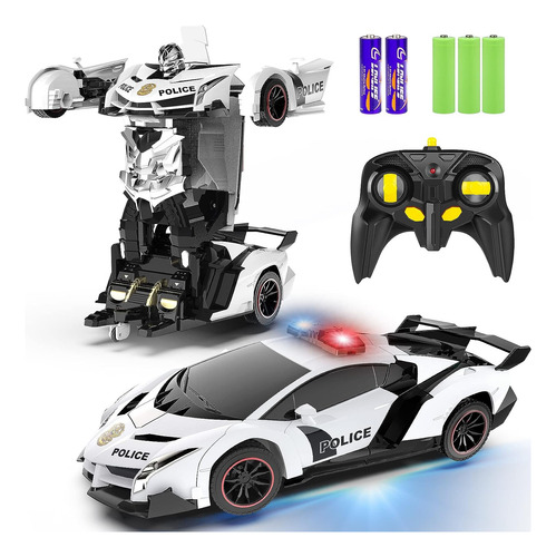 Fdj Remote Control Car - Transforma El Robot De Automóvil, U