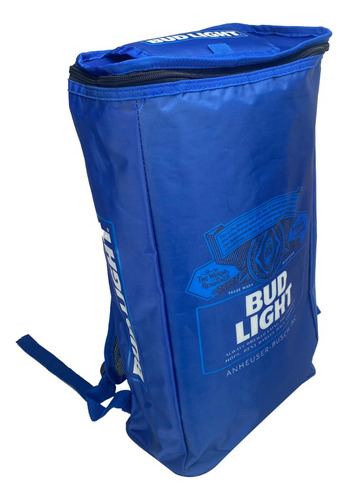 Mochila Hielera Bud Light Azul Nevera Portatil Bebidas Frías