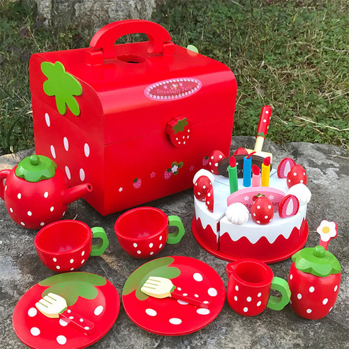 Yi Tarde Infantil De Madera Con Cesta De Corte