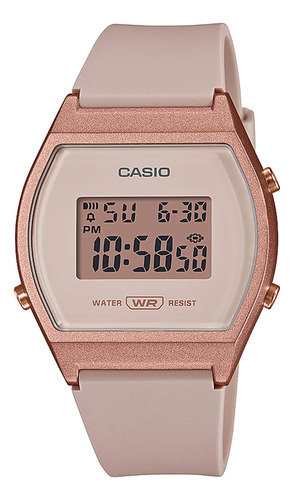 Reloj Casio Lw-204-4a Resina Mujer Oro Rosa
