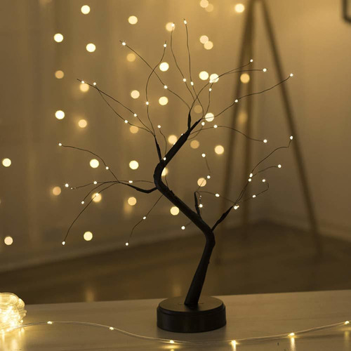 Luz Arbol Bonsai Decorativa Led Interruptor Boton Deformada