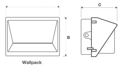 Luminario Plusrite Led Wallpack 90w 4000k 100-277v 10,350 Lm