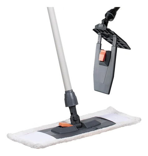 Mopa Trapeador Lampazo Escurridor Microfibra Limpiador Piso Gris Smart Tech