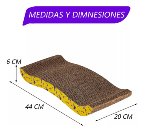 Rascador Para Gatos Carton Corrugado Rascador Con Catnip Onda Gato Gimnasio Marrón Claro