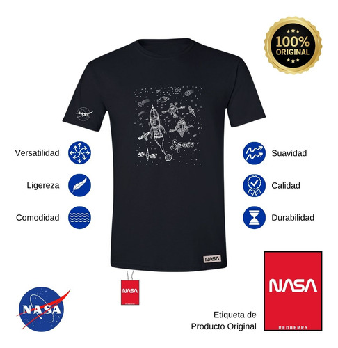 Playera Hombre Nasa Space