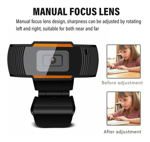 Webcams Focando Usb 2.0 Câmera Microfone Desktop Pc Áudio