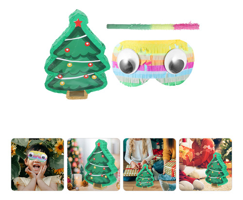 1 Juego De Piñatas Con Forma De Árbol De Navidad Para Fiesta