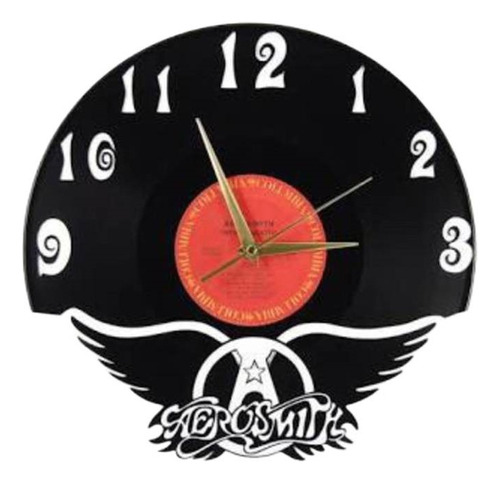 Reloj Corte Laser 0665 Aerosmith Logo En La Parte Inferior