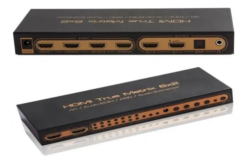 Matrix Hdmi 6x2 Hdmatters: 4k, 3d, Pip, Controle Total, 6 Entradas