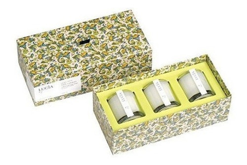 Conjunto De Trio Lucia Mini Votive, Olive Blossom Onza