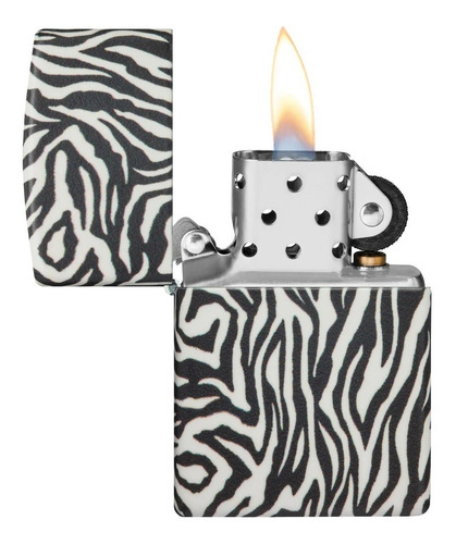 Imagen 6 de 10 de Encendedor Zippo Modelo 48223 Zebra Print Design Garantia