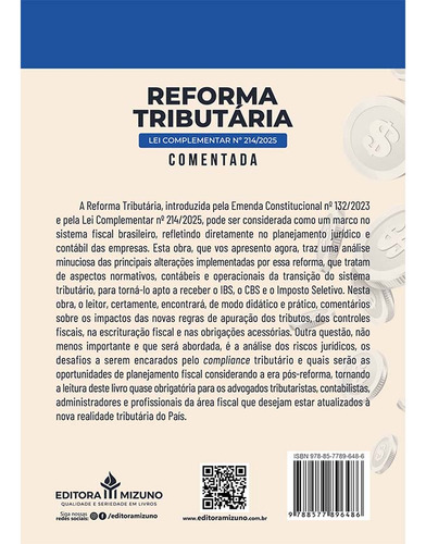 Reforma Tributária, De R. Júnior, Renaldo., Vol. 1. Editorial Editora Mizuno, Capa Mole, Edição 1 Em Português, 2025