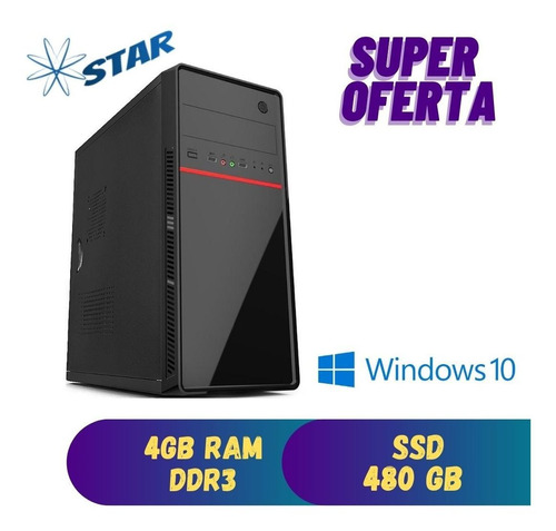 Promoção Computador Cpu Desktop Pc I5 4gb Ssd 480 Win10 Dvd.
