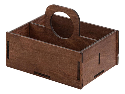 Organizador De Escritorio Wood Desktop Box 1 Capa Con Mango