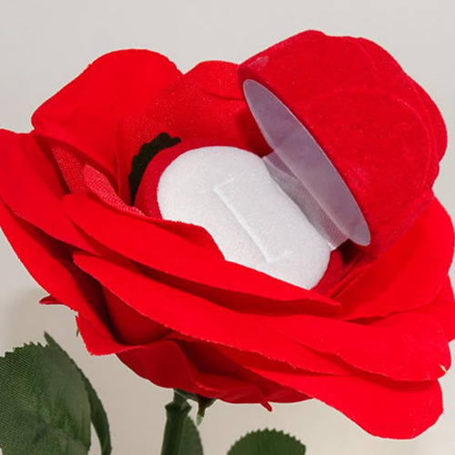 Caja Para Anillos De Flores Caja Para Anillos De Compromiso