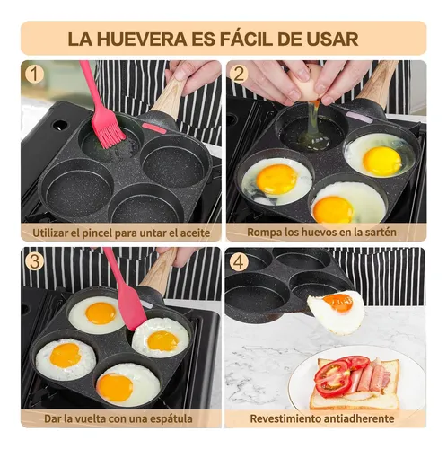 Bc Sartén Antiadherente For 4 Huevos, Sartén For Huevos,