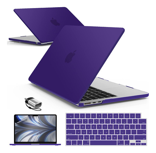 Funda Hard Case Para Macbook Air M2 13 Pulgadas Violeta