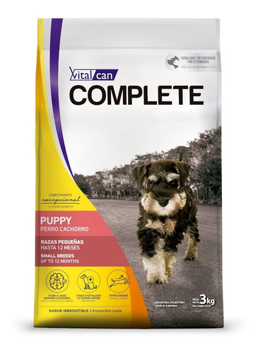 Vitalcan Complete Perro Junior Razas Pequeñas 3 Kg